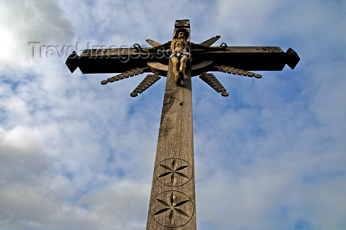 lithuania198: Siauliai, Lithuania: Hill of Crosses - Christ and the sky - photo by J.Pemberton - (c) Travel-Images.com - Stock Photography agency - Image Bank