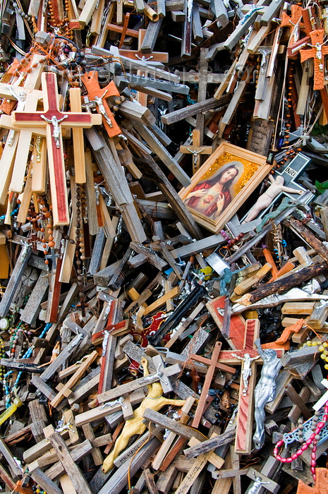 lithuania202: Siauliai, Lithuania: Hill of Crosses - Szawle gora - photo by J.Pemberton - (c) Travel-Images.com - Stock Photography agency - Image Bank