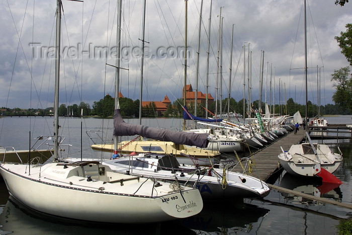 lithuania35: Lithuania - Trakai: marina - yachts on the lake - photo by A.Dnieprowsky - (c) Travel-Images.com - Stock Photography agency - Image Bank