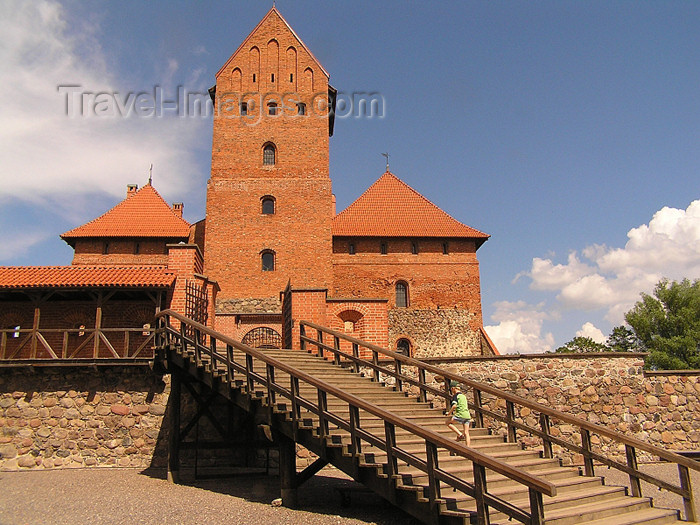 lithuania52: Trakai - Lithuania / Litva / Litauen: Trakai Island Castle - stairs to the the Ducal Palace - photo by J.Kaman - (c) Travel-Images.com - Stock Photography agency - Image Bank