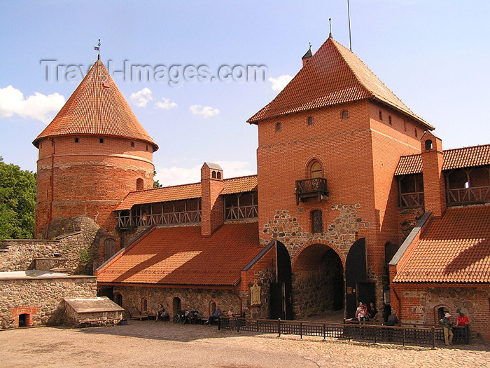 lithuania54: Trakai - Lithuania / Litva / Litauen: Trakai Island Castle - main gatehouse, seen from the court yard - photo by J.Kaman - (c) Travel-Images.com - Stock Photography agency - Image Bank