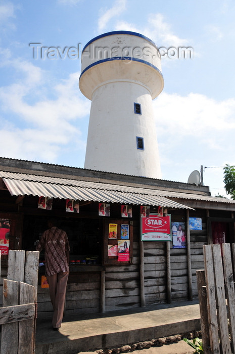 madagascar108: Morondava - Menabe, Toliara province, Madagascar: shop and water tower - photo by M.Torres - (c) Travel-Images.com - Stock Photography agency - Image Bank