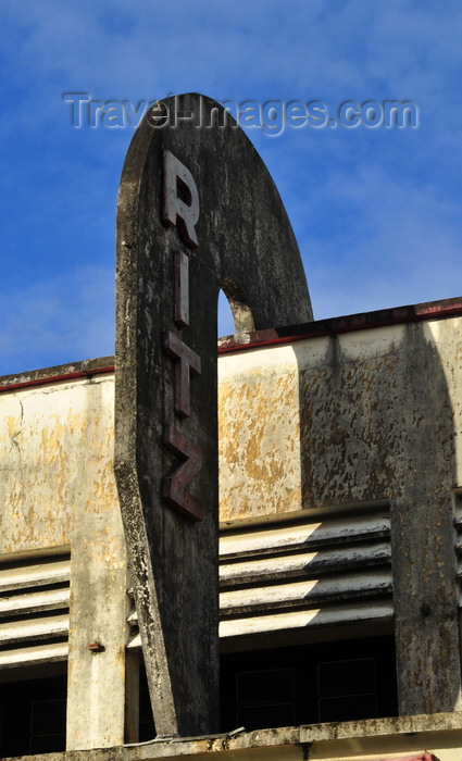 madagascar78: Toamasina / Tamatave, Madagascar: Cinéma Ritz - Boulevard Joffre - 1950s colonial architecture - detail - photo by M.Torres - (c) Travel-Images.com - Stock Photography agency - Image Bank