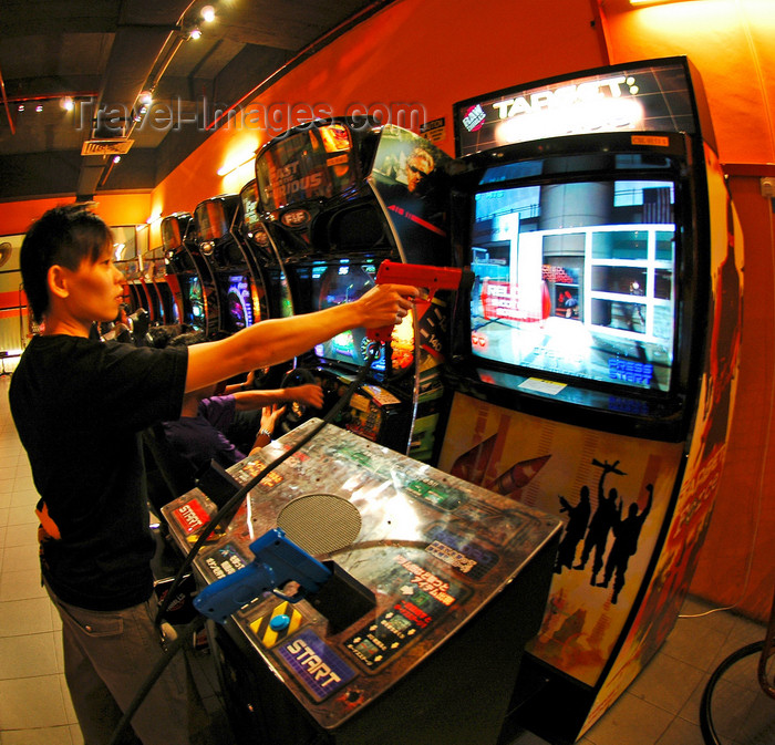 mal381: Video game arcade and entertainment center, Penang, Malaysia. photo by B.Lendrum - (c) Travel-Images.com - Stock Photography agency - Image Bank