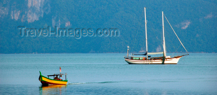 mal407: Yacht and fihingboat, Langkawi, Malaysia.
 photo by B.Lendrum - (c) Travel-Images.com - Stock Photography agency - Image Bank