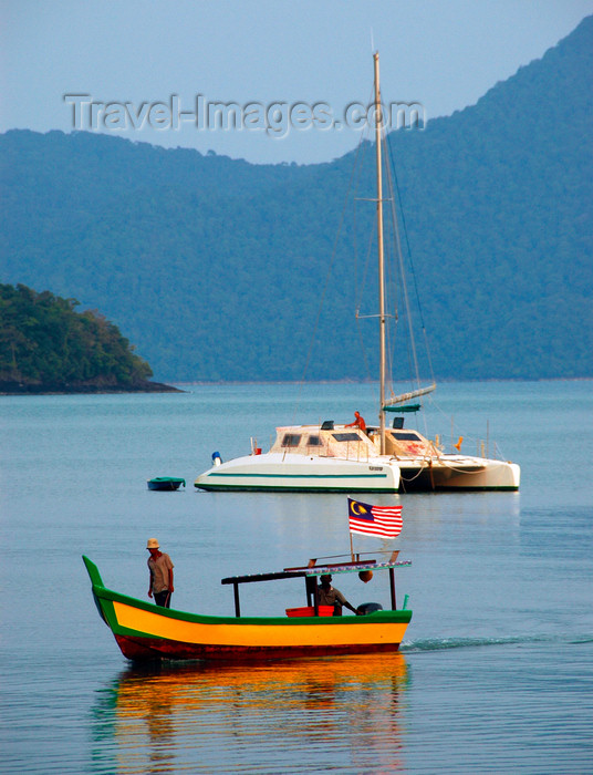 mal408: fishingboat and catamaran, Langkawi, Malaysia.
 photo by B.Lendrum - (c) Travel-Images.com - Stock Photography agency - Image Bank