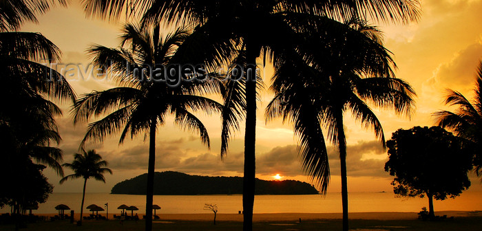 mal426: Beach at sunset - coconut trees, Langkawi, Malaysia. photo by B.Lendrum - (c) Travel-Images.com - Stock Photography agency - Image Bank