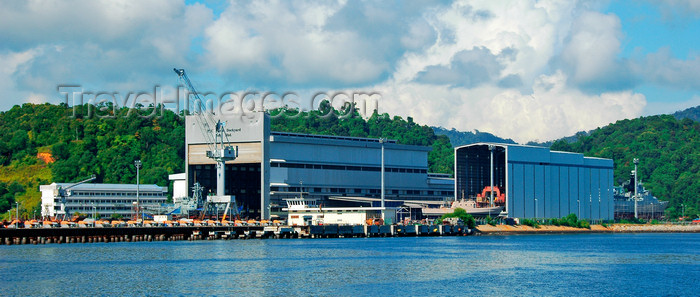 mal433: Dockyard, dry dock ship building, Pangkor Island, Perak, Malaysia. photo by B.Lendrum - (c) Travel-Images.com - Stock Photography agency - Image Bank