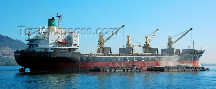 mal441: Ship unloading coal, Pangkor Island, Malaysia. photo by B.Lendrum - (c) Travel-Images.com - Stock Photography agency - Image Bank