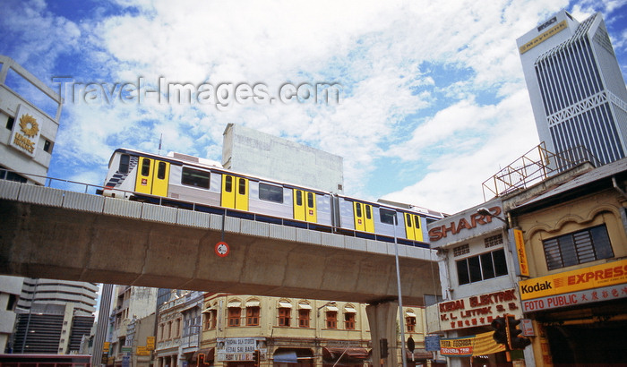 mal490: Kuala Lumpur, Malaysia: elevated train system, Star light rail transit, LRT -  Kuala Lumpur Rail Transit System - photo by B.Henry - (c) Travel-Images.com - Stock Photography agency - Image Bank