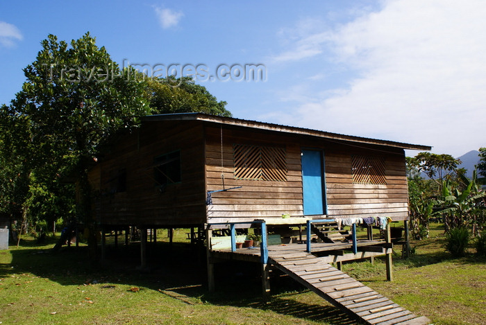 mal525: Gunung Mulu National Park, Sarawak, Borneo, Malaysia: wooden house on stilts with access ramp - photo by A.Ferrari - (c) Travel-Images.com - Stock Photography agency - Image Bank