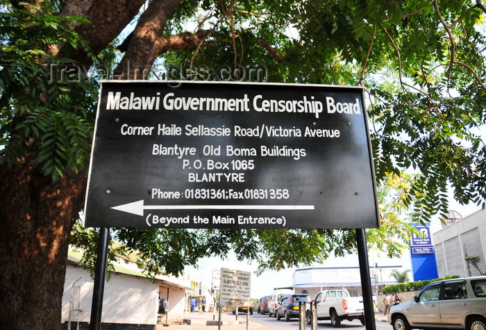 malawi121: Blantyre, Malawi: very public Censorship - billboard of the Malawi Government Censorship Board, Haile Sellassie Road - photo by M.Torres - (c) Travel-Images.com - Stock Photography agency - Image Bank