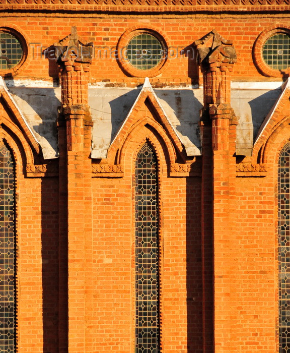 malawi43: Blantyre, Malawi: St Michael and All Angels Church - north side windows - bricks laid in English bond - photo by M.Torres - (c) Travel-Images.com - Stock Photography agency - Image Bank