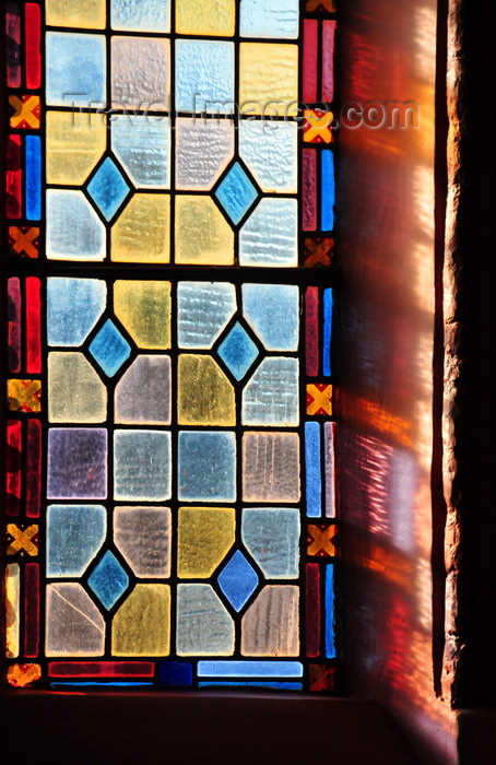 malawi46: Blantyre, Malawi: St Michael and All Angels Church - coloured light pours through a window - photo by M.Torres - (c) Travel-Images.com - Stock Photography agency - Image Bank