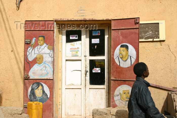 mali52: Mali - Mopti - adds at an hairdresser - photo by E.Andersen - (c) Travel-Images.com - Stock Photography agency - Image Bank