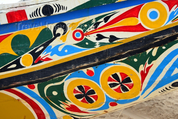 mauritania31: Nouakchott, Mauritania: ornate and colorful prow of a traditional fishing boat at  fishing harbor - fishing vessel built in wood- photo by M.Torres - (c) Travel-Images.com - Stock Photography agency - Image Bank