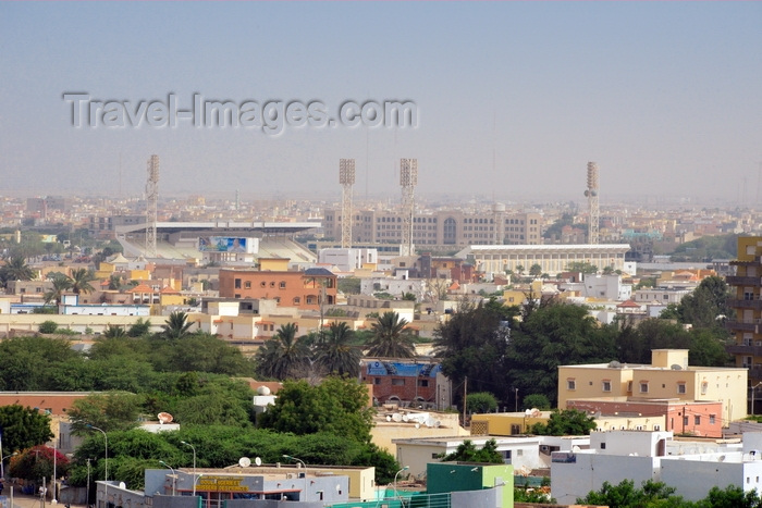 mauritania4: Nouakchott, Mauritania: skyline of the sprawling Moor capital with the Olympic Stadium and theMinistry of Foreign Affairs on the horizon - photo by M.Torres - (c) Travel-Images.com - Stock Photography agency - Image Bank