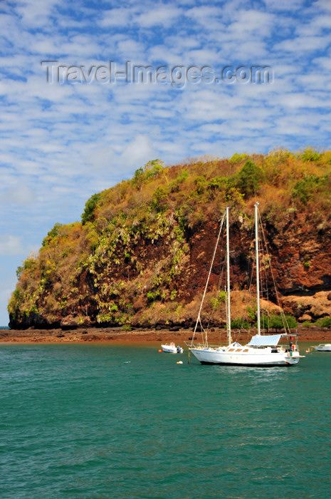 mayotte37: Mamoudzou, Grande-Terre / Mahore, Mayotte: yacht and the northeastern corner of Pointe Mahabou - photo by M.Torres - (c) Travel-Images.com - Stock Photography agency - Image Bank