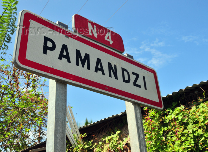 mayotte45: Pamandzi, Petite-Terre, Mayotte: Pamandzi sign on road N4 - photo by M.Torres - (c) Travel-Images.com - Stock Photography agency - Image Bank