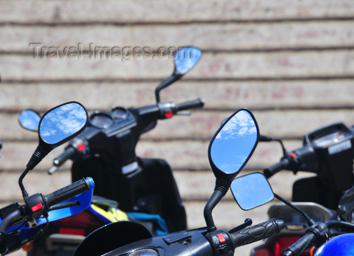 mayotte78: Dzaoudzi, Petite-Terre, Mayotte: mirrors and sky - motor scooters on the ferry - photo by M.Torres - (c) Travel-Images.com - Stock Photography agency - Image Bank