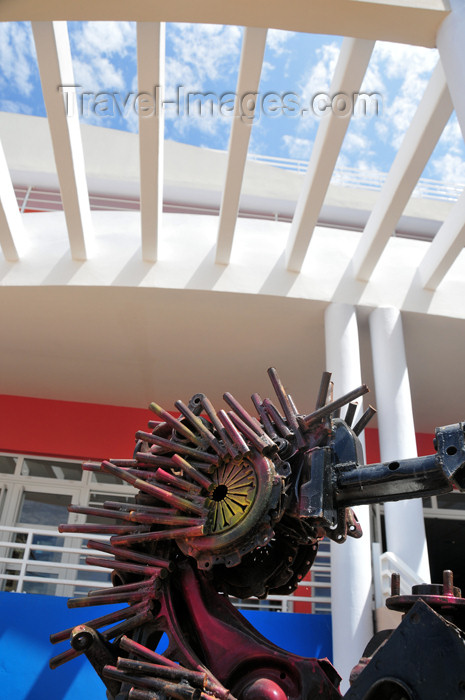 mayotte80: Mamoudzou, Grande-Terre / Mahoré, Mayotte: seahorse sculpture at the civil administration building - photo by M.Torres - (c) Travel-Images.com - Stock Photography agency - Image Bank