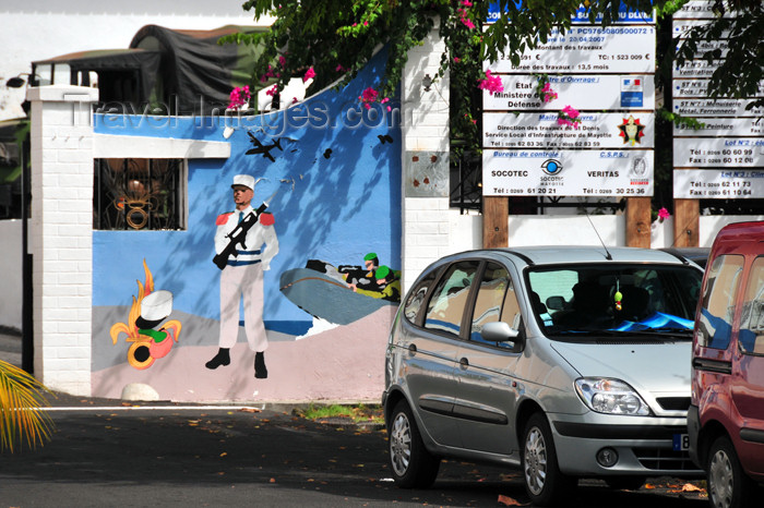 mayotte91: Dzaoudzi, Petite-Terre, Mayotte: entrance to the French Foreign Legion barracks - Légion étrangère - photo by M.Torres - (c) Travel-Images.com - Stock Photography agency - Image Bank