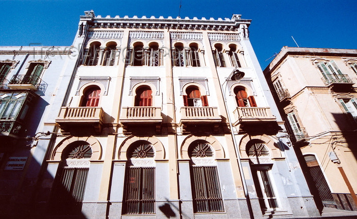 melilla11: Melilla: Or Zaruah synagogue / sinagoga de Or Zaruah - Calle López Moreno - architect Enrique Nieto y Nieto - photo by M.Torres - (c) Travel-Images.com - Stock Photography agency - Image Bank