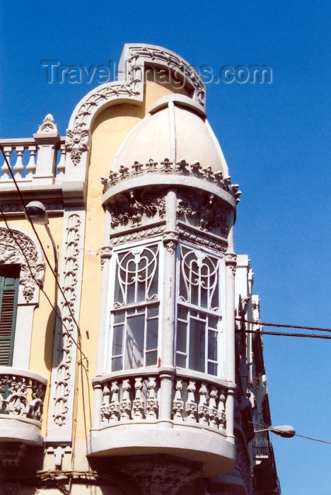 melilla19: Melilla: balcony / balcon modernista - photo by M.Torres - (c) Travel-Images.com - Stock Photography agency - Image Bank