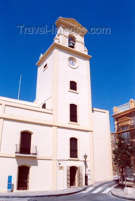 melilla52: Melilla: clock tower - Melilla la Vieja / Plaza de los Aljibes - Casa del Reloj o Torre de la Vela - Museo Municipal - photo by M.Torres - (c) Travel-Images.com - Stock Photography agency - Image Bank