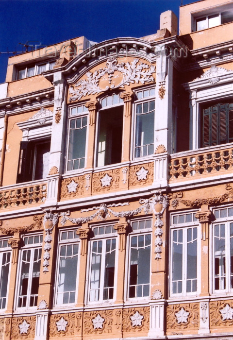 melilla60: Melilla: art deco balcony - architect Enrique Nieto y Nieto / veranda / balcon - modernismo - photo by M.Torres - (c) Travel-Images.com - Stock Photography agency - Image Bank