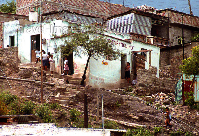 mexico357: Guanajuato City: shanty town on the Caada de Marfil, the ivory ravine - favela - photo by Y.Baby - (c) Travel-Images.com - Stock Photography agency - Image Bank