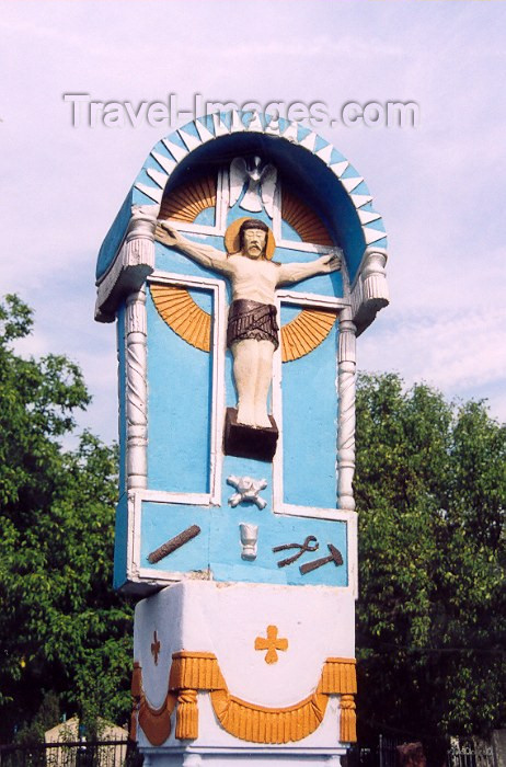 moldova51: Moldova / Moldavia - Ivancea: naive Christ - photo by M.Torres - (c) Travel-Images.com - Stock Photography agency - Image Bank