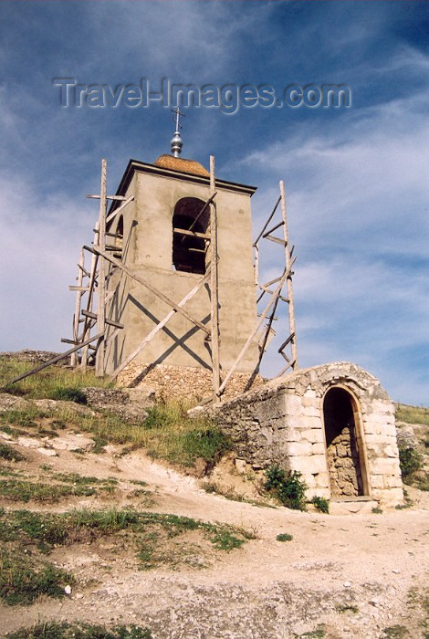 moldova52: Moldova / Moldavia - Orheuil Vechi: cave monastery of Butuleni - the entrance - photo by M.Torres - (c) Travel-Images.com - Stock Photography agency - Image Bank