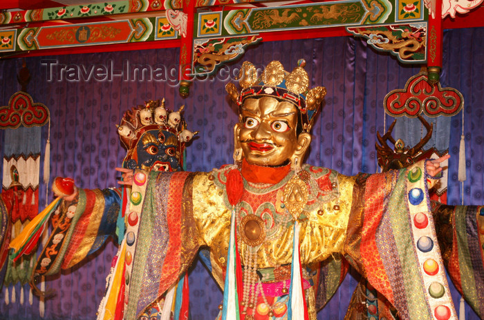 mongolia122: Ulan Bator / Ulaanbaatar, Mongolia: dancers with masks, Tumen Ekh's cultural show - photo by A.Ferrari - (c) Travel-Images.com - Stock Photography agency - Image Bank