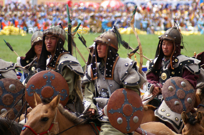 mongolia129: Ulan Bator / Ulaanbaatar, Mongolia: Naadam festival - opening ceremony - return of the Mongolian horde - cavalry - photo by A.Ferrari - (c) Travel-Images.com - Stock Photography agency - Image Bank