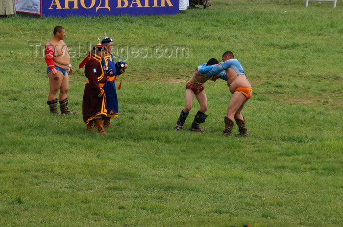 mongolia130: Ulan Bator / Ulaanbaatar, Mongolia: Naadam festival - Mongolian wrestling - bokh - photo by A.Ferrari - (c) Travel-Images.com - Stock Photography agency - Image Bank