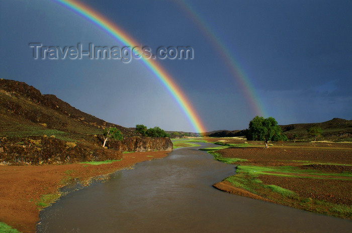 mongolia216: Gobi desert, southern Mongolia: rainbows and river, near Ongiin Khiid - photo by A.Ferrari - (c) Travel-Images.com - Stock Photography agency - Image Bank
