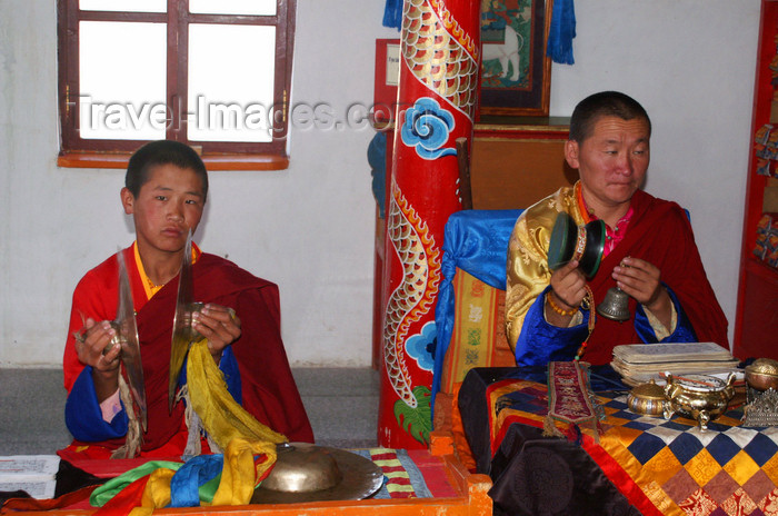 mongolia222: Gobi desert, southern Mongolia: Buddhist monks, Ongiin Khiid - photo by A.Ferrari - (c) Travel-Images.com - Stock Photography agency - Image Bank