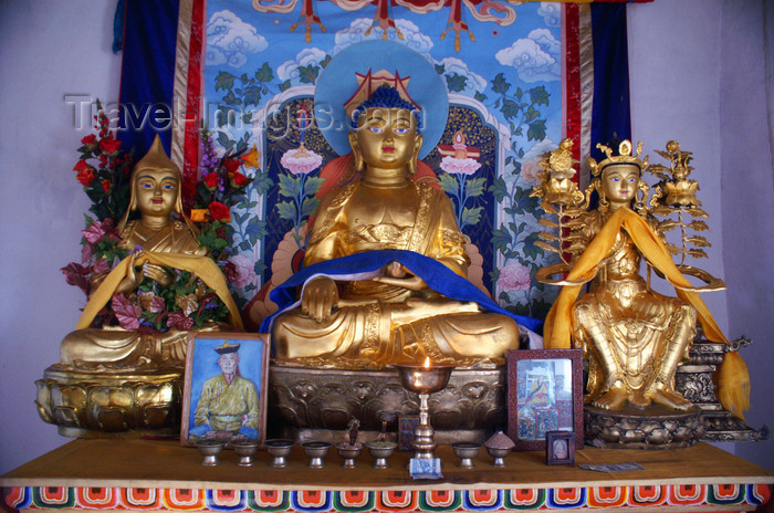 mongolia225: Gobi desert, southern Mongolia: statues inside a Buddhist temple, Ongiin Khiid - photo by A.Ferrari - (c) Travel-Images.com - Stock Photography agency - Image Bank