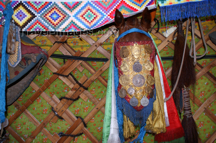 mongolia228: Khogno Khan Uul, central Mongolia: horse head and tail, used for decoration in a ger - photo by A.Ferrari - (c) Travel-Images.com - Stock Photography agency - Image Bank