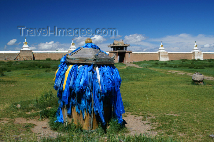 mongolia254: Karakorum, central Mongolia: Erdene Zuu monastery, Kharkhorin - blue scarfs - photo by A.Ferrari - (c) Travel-Images.com - Stock Photography agency - Image Bank