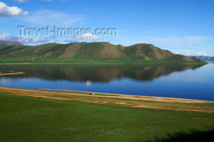 mongolia302: Khorgo-Terkhiin Tsagaan Nuur NP, Mongolia: White lake - Khangai Mountains reflection - photo by A.Ferrari - (c) Travel-Images.com - Stock Photography agency - Image Bank