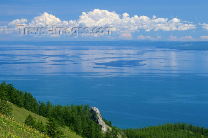 mongolia324: Khövsgöl lake / Nuur, Khövsgöl province, Mongolia: blue waters of the lake seen from the surrounding hills - photo by A.Ferrari - (c) Travel-Images.com - Stock Photography agency - Image Bank