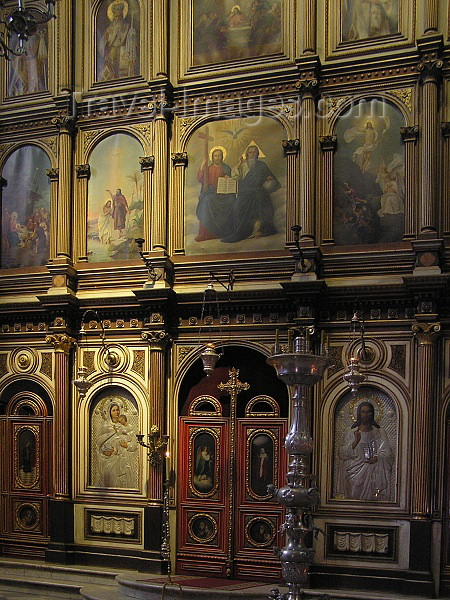 montenegro36: Montenegro - Crna Gora  - Kotor: inside the Serbian church of St Nicholas - iconostasis detail - icons - Orthodox - photo by J.Kaman - (c) Travel-Images.com - Stock Photography agency - Image Bank