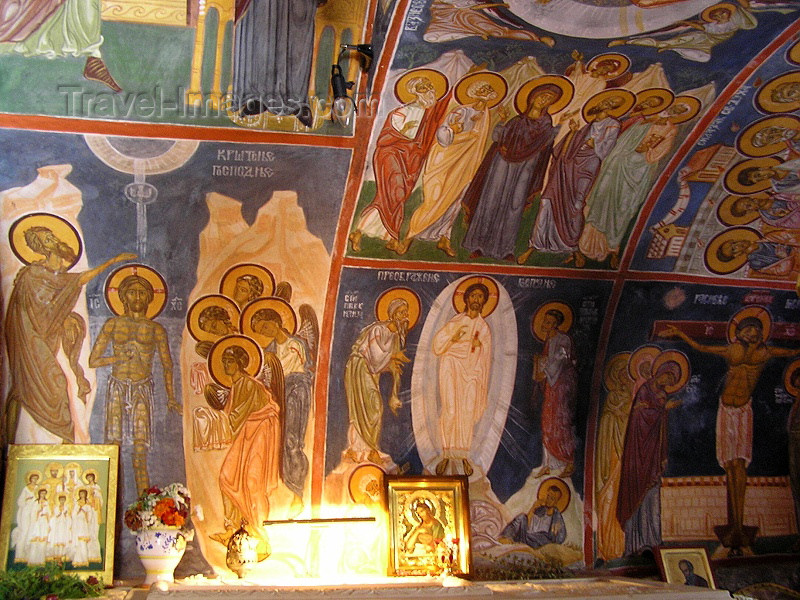 montenegro53: Montenegro - Crna Gora - Cetinje: fresco at the Bogorodicin Orthodox Monastery - Biblical scenes - photo by J.Kaman - (c) Travel-Images.com - Stock Photography agency - Image Bank
