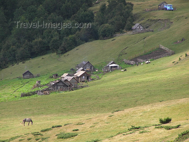 montenegro91: Montenegro - Crna Gora - Komovi mountains: Katun Štavna - village houses and sheds - photo by J.Kaman - (c) Travel-Images.com - Stock Photography agency - Image Bank