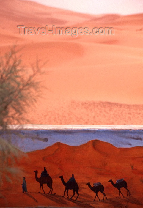 moroc124: Morocco / Maroc - Merzouga: mural - photo by F.Rigaud - (c) Travel-Images.com - Stock Photography agency - Image Bank