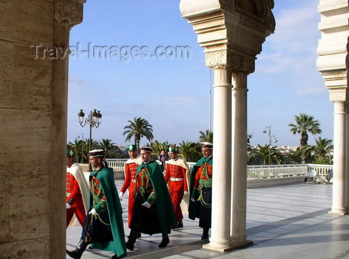 moroc243: Morocco / Maroc - Rabat: mausoleum of Mohammed V - change of the guard - photo by J.Kaman - (c) Travel-Images.com - Stock Photography agency - Image Bank