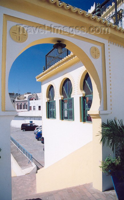 moroc25: Morocco / Maroc - Tangier / Tanger: Hotel Continental - detail - Rue Dar el Baroud - photo by M.Torres - (c) Travel-Images.com - Stock Photography agency - Image Bank