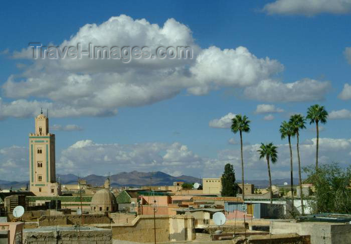 moroc346: Morocco / Maroc - Marrakesh: skyline - photo by J.Banks - (c) Travel-Images.com - Stock Photography agency - Image Bank